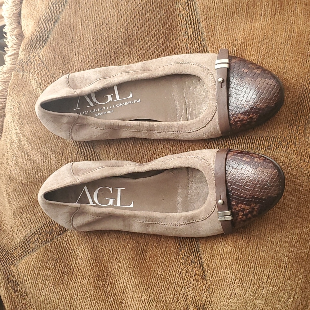 AGL GUISTTI LEOUMBRUNI  FLATS ( made initaly shoes 🇮🇹